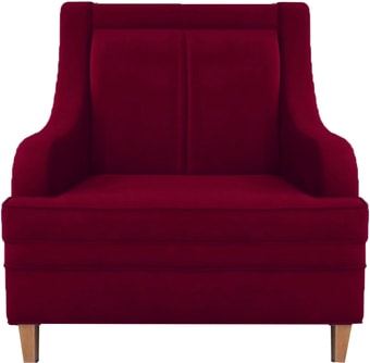 Интерьерное кресло Brioli Луи (велюр, B48 вишневый/светлые ножки)