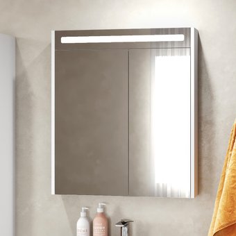 Belux Шкаф с зеркалом Бристоль ВШ 70 (1, белый глянцевый)