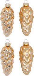 Елочная игрушка Inge's Christmas Classic Gold. Шишки 12004P022 (4шт, золото)