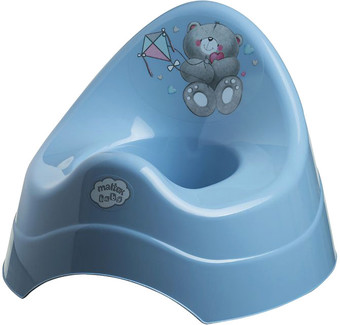 Детский горшок Maltex Мишка 2077 (темно-голубой)