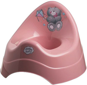 Детский горшок Maltex Мишка 2077 (темно-розовый)