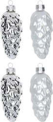 Елочная игрушка Inge's Christmas White Christmas. Шишки 12000P022 (4шт, серебристый)