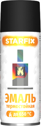 Эмаль Starfix термостойкая SM-26804-1 0.52 л (черный)