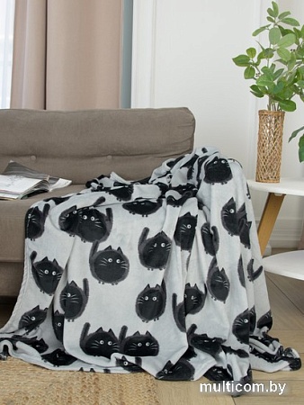 Плед Belezza Котошар 100x150 (серый)