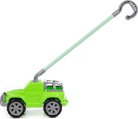 Игрушка-каталка Полесье Дени с ручкой 01911 (зеленый)