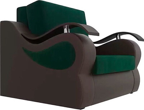 Кресло-кровать Mebelico Меркурий 105484 60 см (зеленый/коричневый)