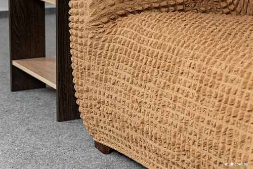 Чехол для дивана Софатэкс Люкс ПО-6 без оборки (кофе с молоком)