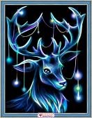 Алмазная мозаика Алмазная Живопись Неоновый олень АЖ-1898