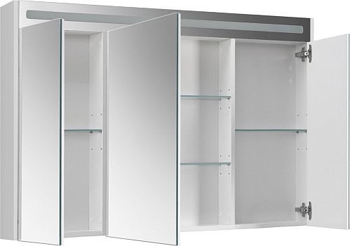 Belux Шкаф с зеркалом Бристоль ВШ 120 (1, белый глянцевый)