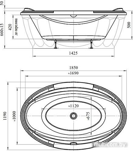 Ванна Radomir Гранада 185x119