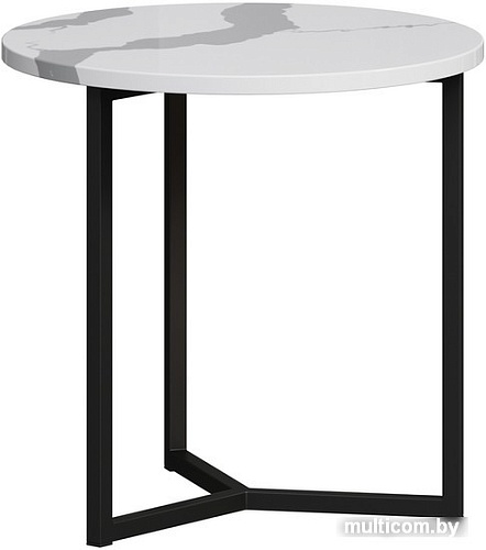 Журнальный столик LoftyHome Годмар Тренто 1627748 (мрамор сноу/черный)