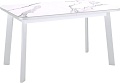 Кухонный стол Kenner AA1200 (белый/керамика/мрамор белый)