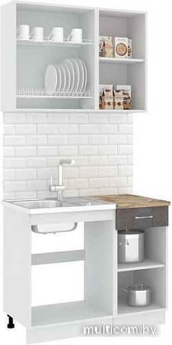 Готовая кухня Кортекс-мебель Корнелия Лира-лайт 1м (салатовый/оникс/королевский опал)