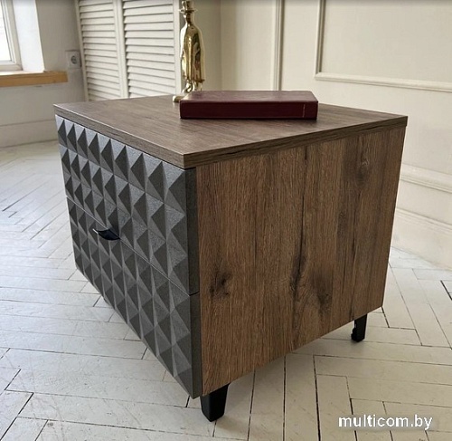 Консольный стол Shtabe Simple 7003 эко (графит/дуб веллингтон/черный)