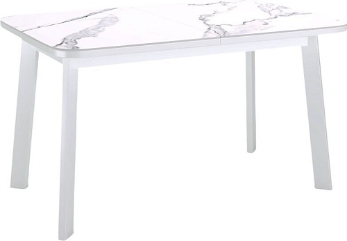 Кухонный стол Kenner AA1200 (белый/керамика/мрамор белый)