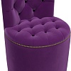 Пуфик Лига диванов Саваж (микровельвет, фиолетовый/черный)