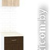 Готовая кухня Кортекс-мебель Корнелия Экстра 40р3ш правый (дуб сонома/венге/мадрид)
