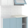 Кухня Кортекс-мебель Корнелия Мара 1.2м (белый/голубой/королевский опал)