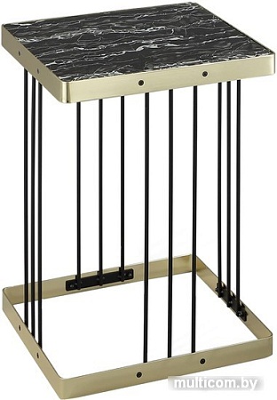 Журнальный столик Sheffilton SHT-CT16 191692 (темный мрамор/латунь/черный)