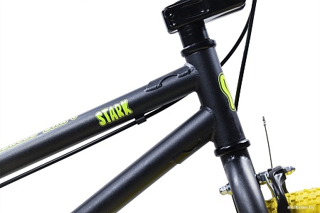 Велосипед Stark Madness BMX 1 2025 (графит матовый/желтый/синий)