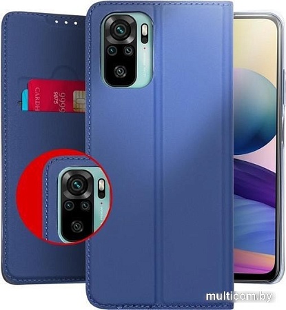 Чехол для телефона Volare Rosso Book case series для Xiaomi Redmi Note 10 (синий)