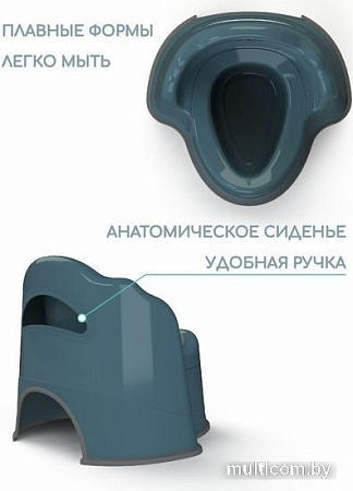 Детский горшок Amarobaby Ergonomic AB221103Er/18 (бирюзовый)