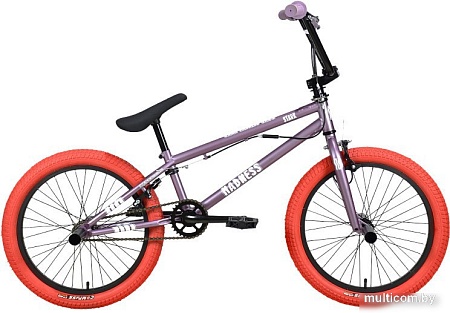 Велосипед Stark Madness BMX 2 2024 (фиолетово-серый/перламутр/красный)
