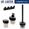 Набор аксессуаров для ванной Lauter 21TS3019 + 21TS3021 + 21TS3009 + 21TS3023 (Matt Black, 4 предмета)