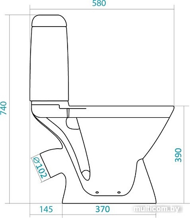 Унитаз Santek Римини (1WH110128)