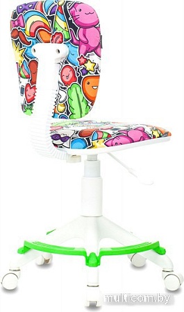 Компьютерное кресло Бюрократ CH-W204/F (пластик белый/маскарад)