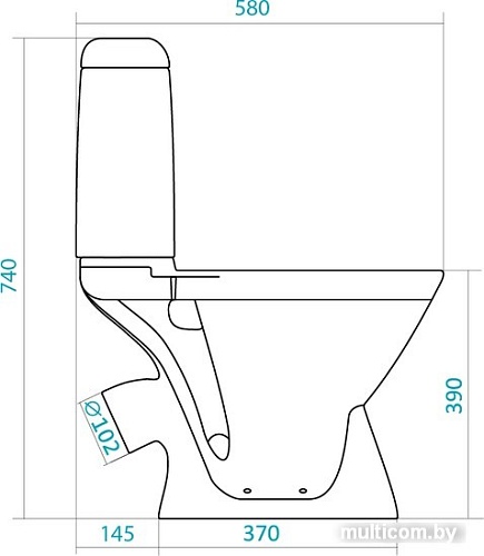 Унитаз Santek Римини (1WH110128)