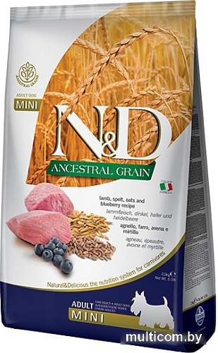 Сухой корм для собак Farmina Lamb & Blueberry Adult Mini 2 кг