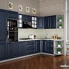 Готовая кухня Интерлиния Мила Шато 1.68x3.2 ВТ правая (индиго/индиго/опал светлый)