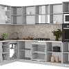 Готовая кухня Интерлиния Мила Лайт 1.68x3.0 левая (серебристый/антрацит/малага)