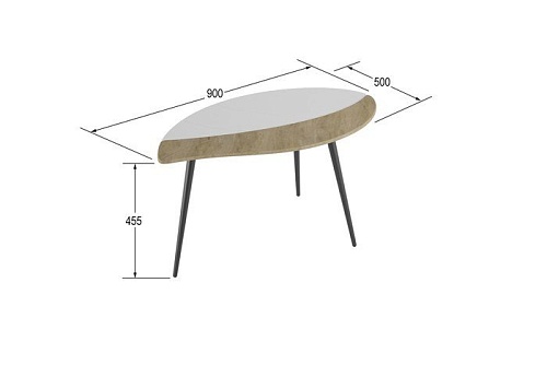 Журнальный столик Калифорния мебель Лайм (дуб сонома/оливковый)