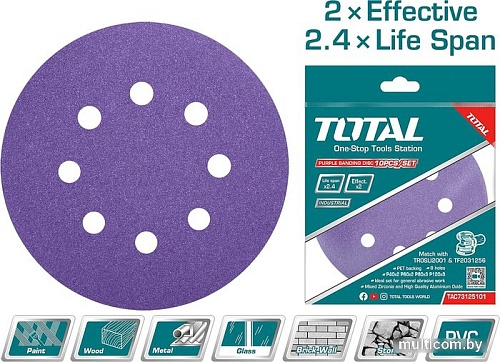 Набор шлифкругов Total TAC73125101 (10 шт)