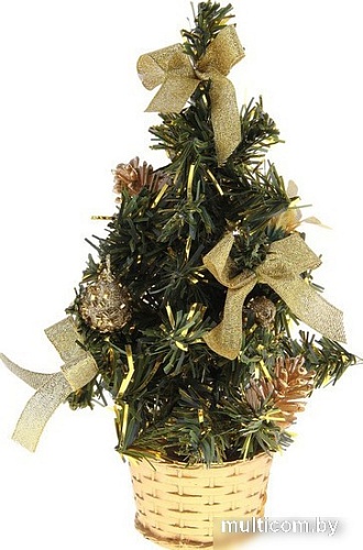 Елочка настольная Сима-ленд Золотые цветы (зеленый/золотой) [717968]