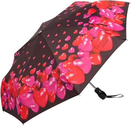 Зонт Moschino 7275-OCA Rubber Heart Black