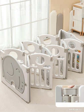 Игровой манеж Yooking Elephant 185x180 (белый/серый)