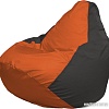 Кресло-мешок Flagman Груша Макси Г2.1-210 (оранжевый/тёмно-серый)