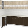 Угловая кухня Кортекс-мебель Корнелия Экстра 1.5x2.6м (дуб сонома/венге/марсель)