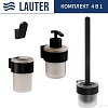Набор аксессуаров для ванной Lauter 21TS3019 + 21TS3021 + 21TS3011 + 21TS3023 (Matt Black, 4 предмета)