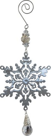 Елочная игрушка Волшебная страна Снежинка R100951 (серебристый)