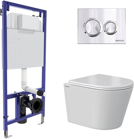 Унитаз подвесной Berges Wasserhaus Vita Rimless 043377 (с сиденьем)