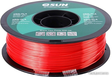 eSUN eSilk PLA 1.75 мм 1000 г (красный)