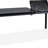 Кухонный стол Signal Metropol Cerammic 120/180x80 (черный мрамор/черный)
