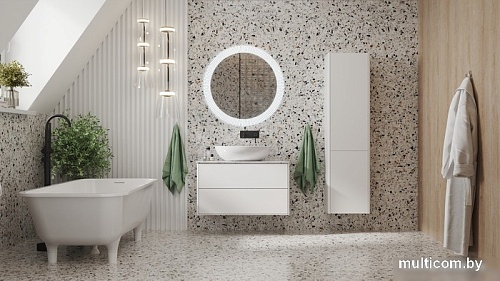 Belux Тумба под умывальник Джаз НП 80-02 (белый глянец)