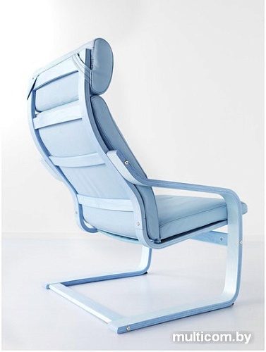 Интерьерное кресло Ikea Поэнг (березовый шпон/глосе светло-бежевый) 592.514.64