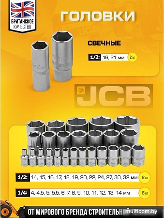 Универсальный набор инструментов JCB JCB-4821-5 (82 предмета)