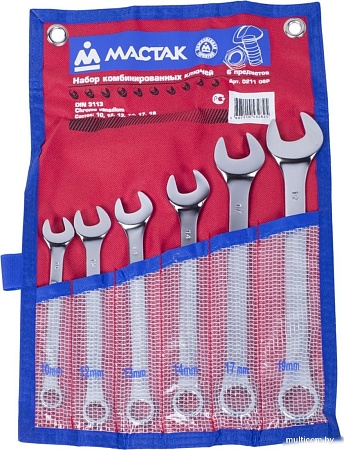 Набор ключей Мастак 0211-06P (6 предметов)